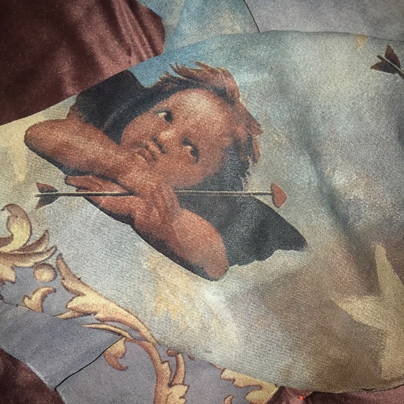 Celestial Cherub Silk Scarf 👼 - Picture 3 of 5